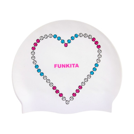 Bonnet Funkita heart rope - bonnet de bain fantaisie natation silicone | Les4Nages