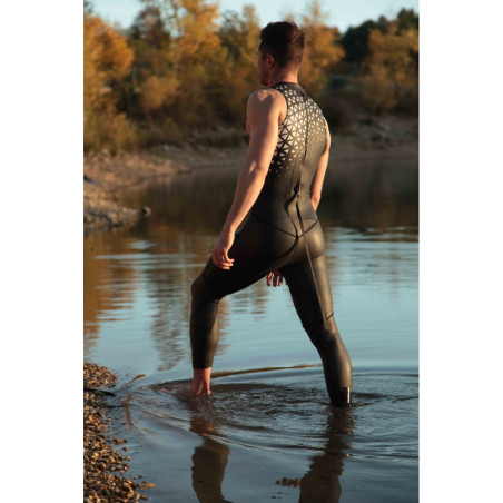 Mako NeoSwim Sleeveless Homme - Combinaison Triathlon Néoprène sans manches Homme | Les4Nages