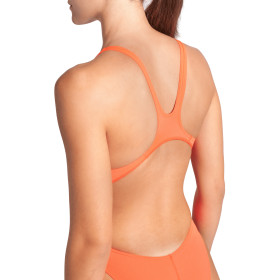 Arena TEAM SOLID SWIM TECH Bright Coral Plum  - Maillot de bain femme 1 pièce