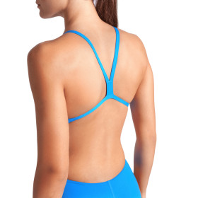 Arena TEAM SOLID Challenge Blue River Artic Lime   - Maillot de bain femme 1 pièce