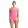 Arena Swimsuit TECH Multi SOLID Shocking Pink Blue River -  Maillot Natation Femme 