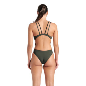 Arena Multi SOLID Swimsuit TECH Dark Sage Black  -  Maillot Natation Femme