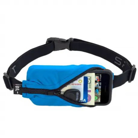Ceinture SPIBELT Large Pocket - TURQUOISE - Ceinture extensible porte gels, nutrition, telephone ... | Les4Nages