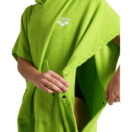 Poncho Mixte ARENA COTTON PONCHO Artic Lime White | Les4Nages