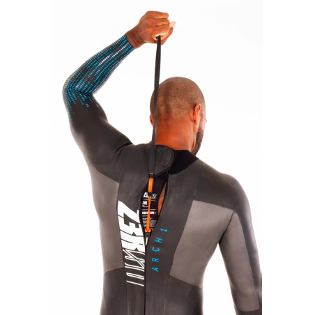 ZEROD ARCHI Homme - Black Blue - Combinaison Triathlon Homme | Les4Nages