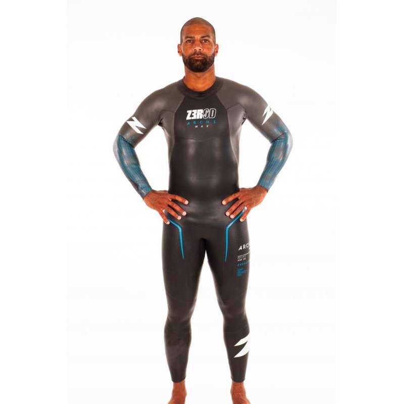 ZEROD ARCHI MAX Homme - Black Blue - Combinaison Triathlon Homme | Les4Nages