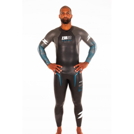 ZEROD ARCHI MAX Homme - Black Blue - Combinaison Triathlon Homme | Les4Nages