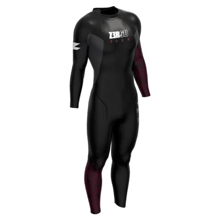 ZEROD FLEX Homme - Black Red - Combinaison Triathlon Homme | Les4Nages