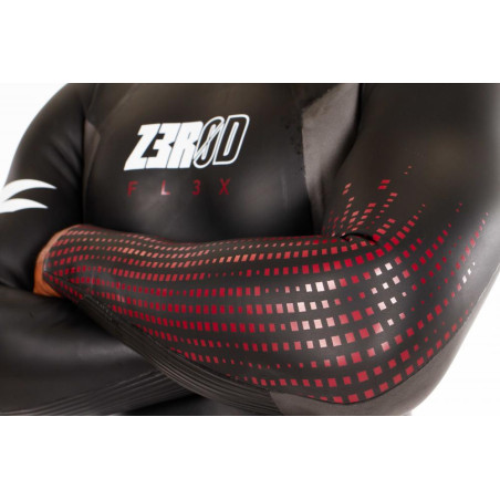 ZEROD FLEX Homme - Black Red - Combinaison Triathlon Homme | Les4Nages