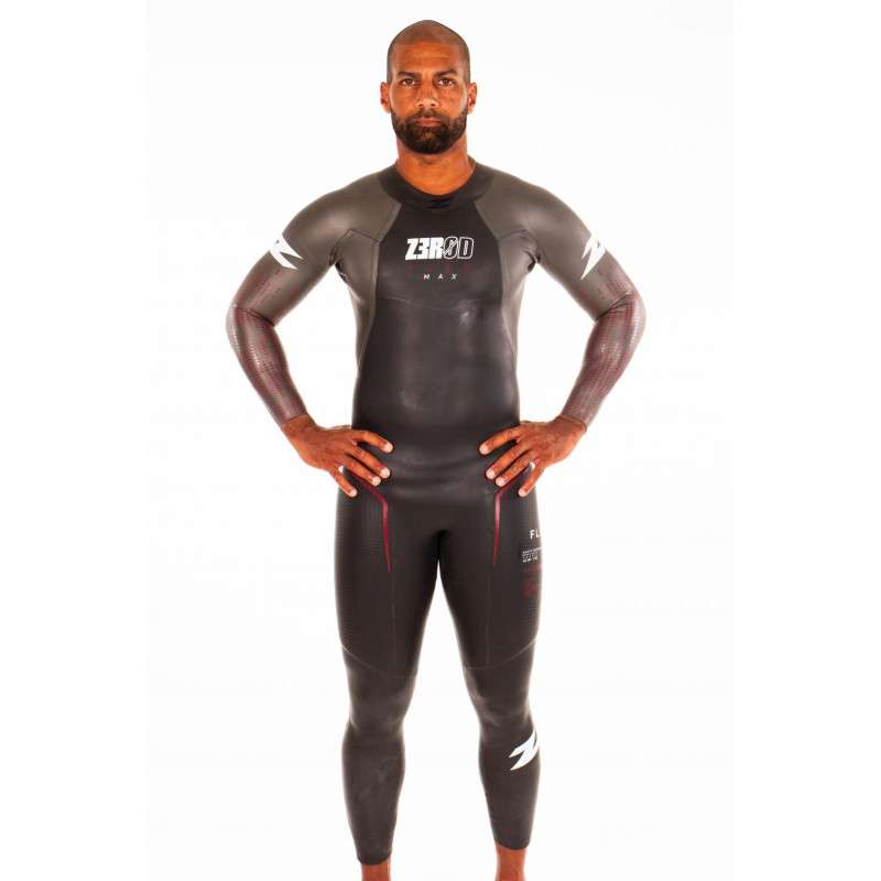 ZEROD FLEX MAX Homme - Black Red - Combinaison Triathlon | Les4Nages