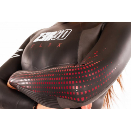 ZEROD FLEX Femme Black Red - Combinaison Triathlon Femme | Les4Nages