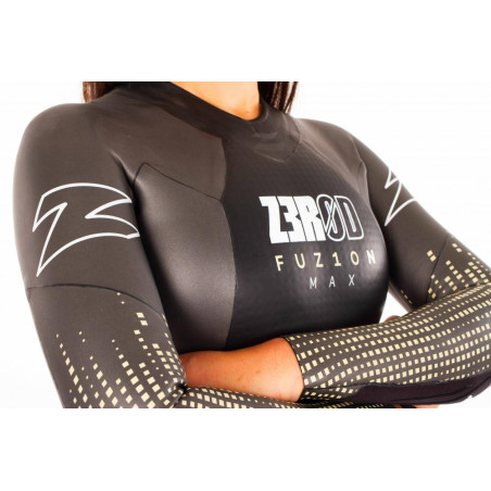 ZEROD FUZION MAX Femme Black Gold - Combinaison Triathlon Femme | Les4Nages