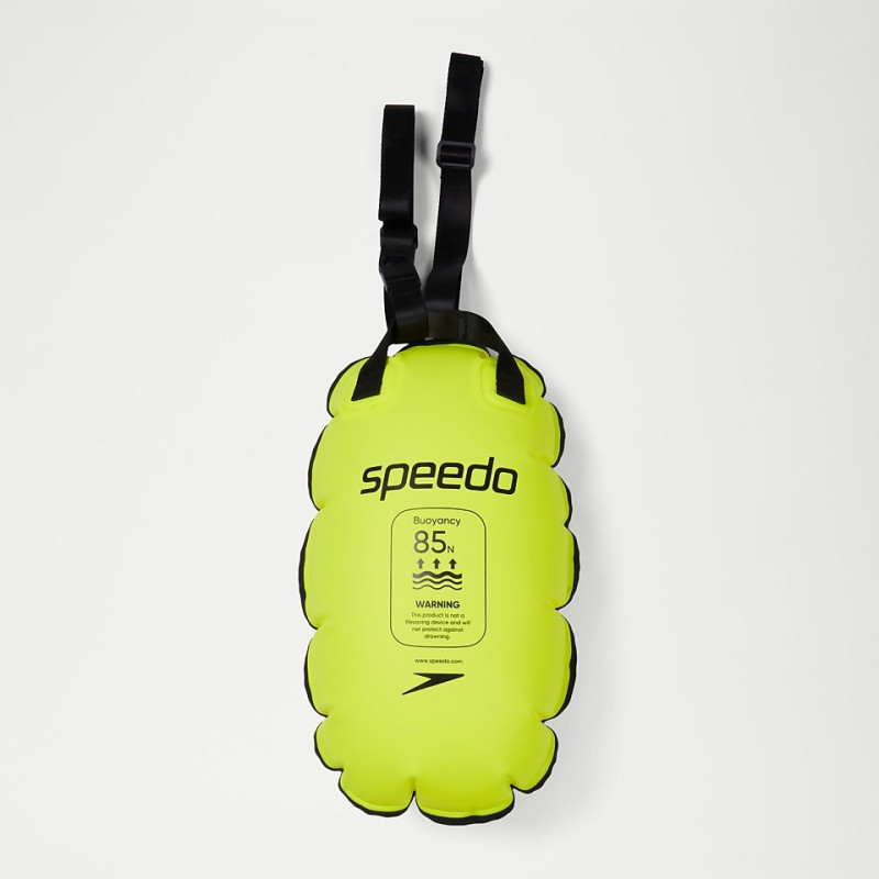 Bouée de sécurite nage en eau libre / Swimrun SPEEDO Tow Float Yellow - Flottabilité 80 Newtons | Les4Nages