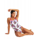 ARENA W ROSES LACE BACK ONE PIECE Freak-Rose White Multi - Maillot Femme 1 piece