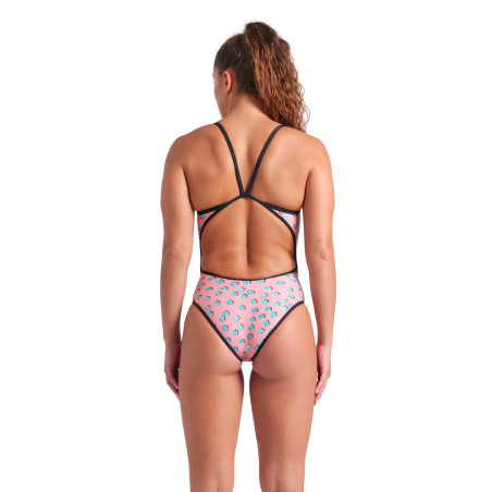 Arena DICES Super Fly Back Pink Multi Black - Maillot Natation Femme 1 piece | Les4Nages Arena DICES Super Fly Back Pink Multi Black - Maillot Natation Femme 1 piece | Les4Nages