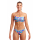 Funkita Stacked Candy Swim Crop Top - Maillot de bain Natation Femme 2 pieces