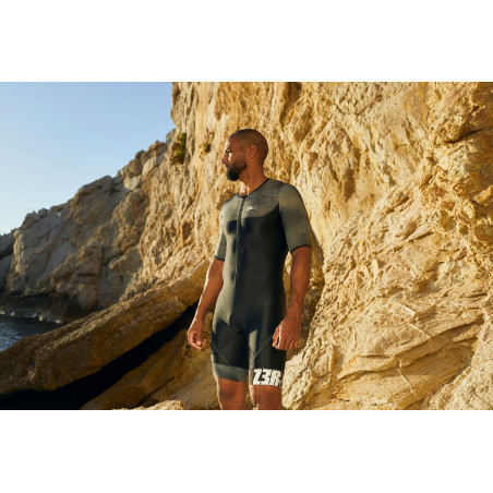 ZEROD TTSUIT Start DUNE Homme - Trifonction Triathlon manches courtes | Les4Nages