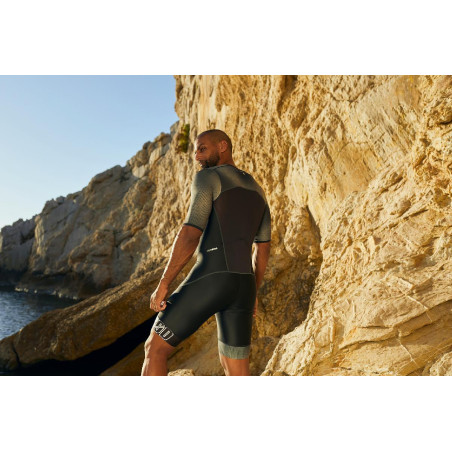 ZEROD TTSUIT Start DUNE Homme - Trifonction Triathlon manches courtes | Les4Nages