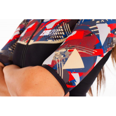 ZEROD TTSuit START Psycho Champagne woman - Trifonction Triathlon femme manches courtes | Les4Nages