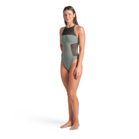 Arena Mesh Panels Dos Swim pro - Sage   -  Maillot Natation Femme
