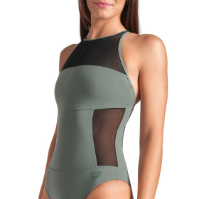 Arena Mesh Panels Dos Swim pro - Sage   -  Maillot Natation Femme