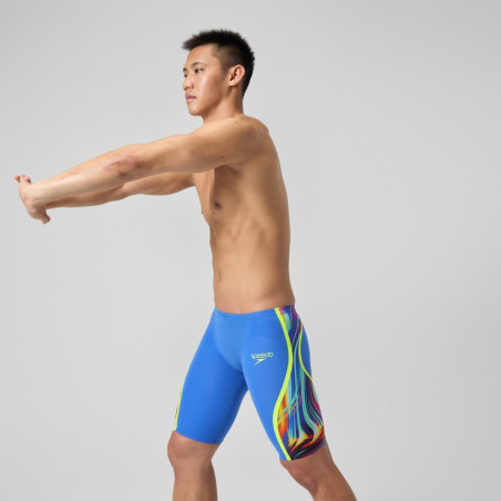 SPEEDO FastSkin LZR PURE INTENT 2.0 JAMMER - Blue Yellow Red - Jammer Natation Competition Homme | Les4Nages