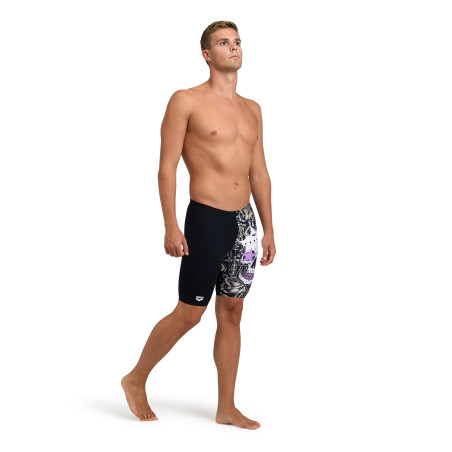 Vente Privée Arena Mai 2025 - MEN'S ARENA CRAZY KING SKULL SWIM JAMMER - BLACK-WHITE MULTI | Les4Nages