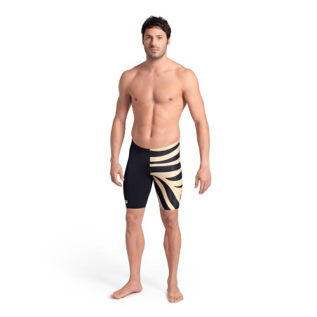 Vente Privée Arena Mai 2025 - MEN'S ARENA MULTI STRIPES SWIM JAMMER - BLACK-WHITE MULTI | Les4Nages