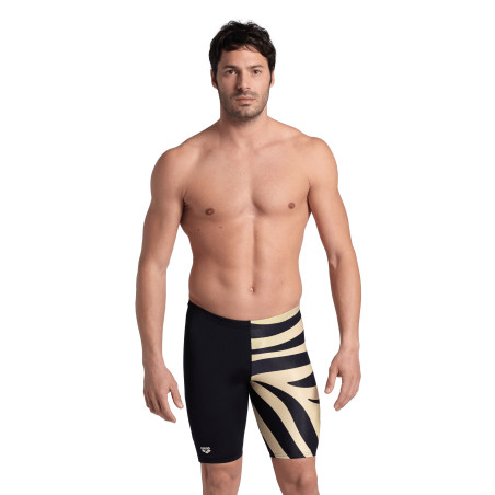 Vente Privée Arena Mai 2025 - MEN'S ARENA MULTI STRIPES SWIM JAMMER - BLACK-WHITE MULTI | Les4Nages