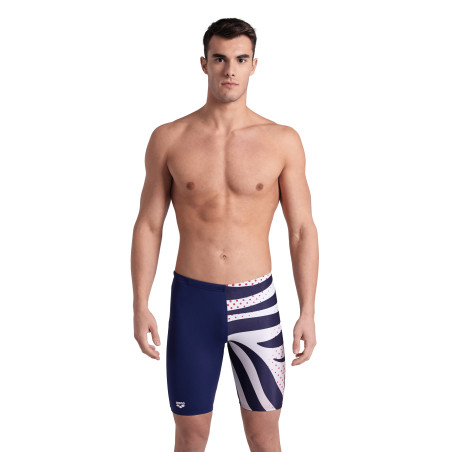 Vente Privée Arena Mai 2025 - MEN'S ARENA MULTI STRIPES SWIM JAMMER - NAVY-WHITE MULTI | Les4Nages