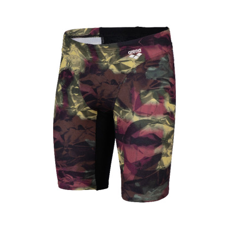 MEN'S ARENA HERO CAMO SWIM JAMMER - BLACK/RED FANDANGO MULTI | Les4Nages