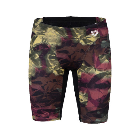 MEN'S ARENA HERO CAMO SWIM JAMMER - BLACK/RED FANDANGO MULTI | Les4Nages
