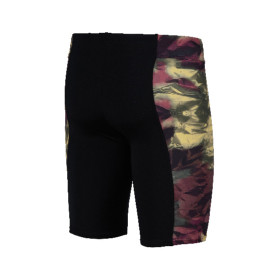 MEN'S ARENA HERO CAMO SWIM JAMMER - BLACK/RED FANDANGO MULTI