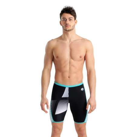 Vente Privée Arena Mai 2025 - MEN'S ARENA ICONS SWIM JAMMER LOGO - BLACK-WHITE-BLUE DIAMOND | Les4Nages