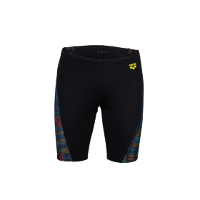  MEN'S ARENA SLOW MOTION SWIM JAMMER - BLACK-TURQUOISE MULTI