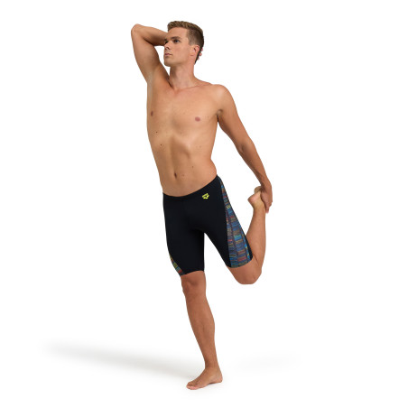 Vente Privée Arena Mai 2025 - MEN'S ARENA SLOW MOTION SWIM JAMMER - BLACK-TURQUOISE MULTI | Les4Nages