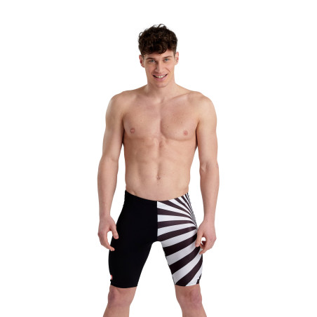 Vente Privée Arena Mai 2025 - MEN'S CRAZY ARENA SWIM JAMMER PLACEMENT - BLACK-BLACK MULTI | Les4Nages