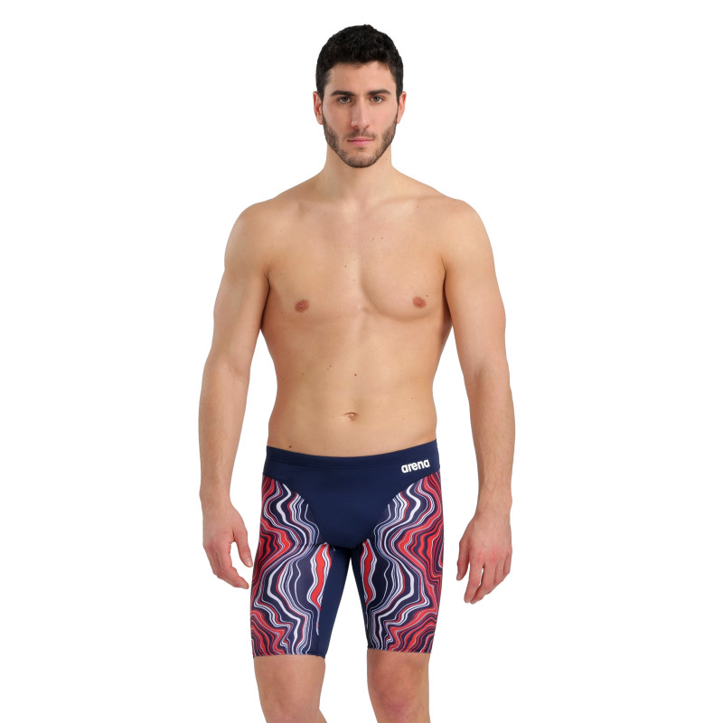 Vente Privée Arena Mai 2025 - MEN'S SWIM JAMMER MARBLED - NAVY-RED MULTI | Les4Nages