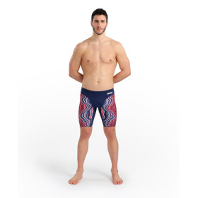 Vente Privée Arena Mai 2025 - MEN'S SWIM JAMMER MARBLED - NAVY-RED MULTI