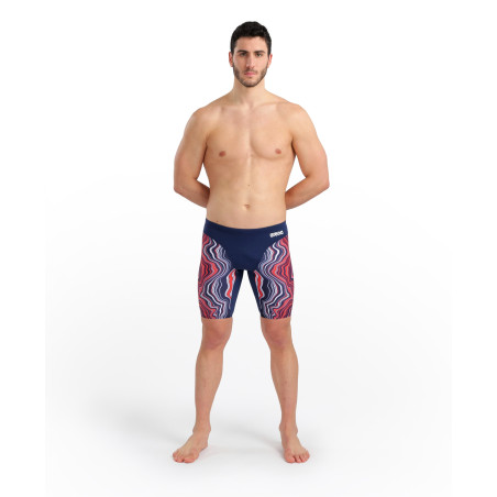 Vente Privée Arena Mai 2025 - MEN'S SWIM JAMMER MARBLED - NAVY-RED MULTI | Les4Nages