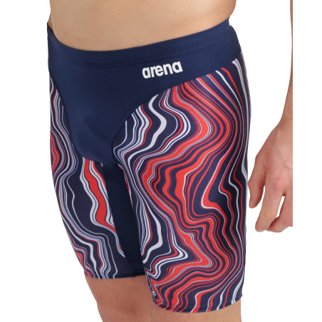 Vente Privée Arena Mai 2025 - MEN'S SWIM JAMMER MARBLED - NAVY-RED MULTI | Les4Nages