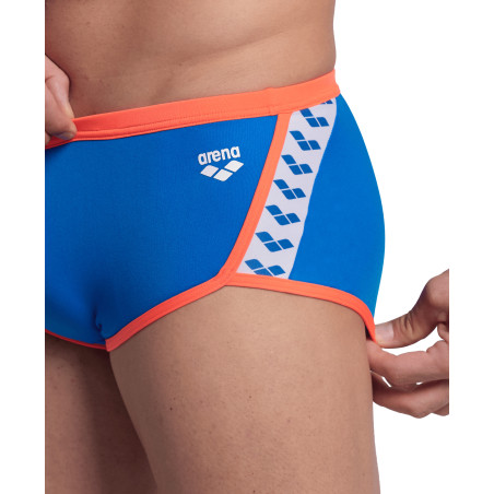 Vente Privée Arena Mai 2025 - MEN'S ARENA ICONS SWIM LOW WAIST SHORT S - BLUE RIVER-BRIGHT CORAL | Les4Nages