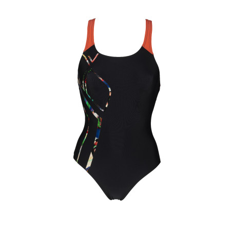 Vente Privée Arena Mai 2025 - W SUMMER COLORS SWIM PRO BACK ONE PIECE BLACK-FLOREALE | Les4Nages