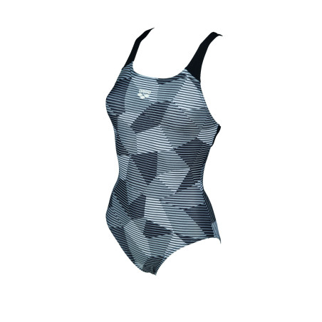 Vente Privée Arena Mai 2025 - W STRIPED GEO SWIM PRO BACK ONE PIECE BLACK-MULTI | Les4Nages