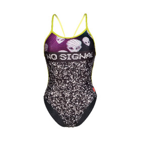 Vente Privée Arena Mai 2025 - WOMEN'S CRAZY ARENA SWIMSUIT LACE BACK P BLACK-SOFT GREEN