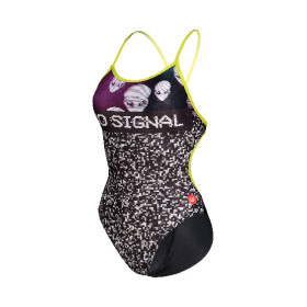 Vente Privée Arena Mai 2025 - WOMEN'S CRAZY ARENA SWIMSUIT LACE BACK P BLACK-SOFT GREEN