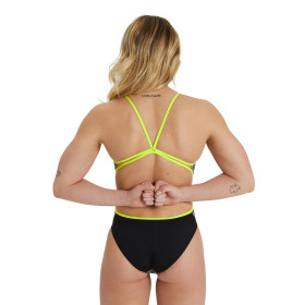 Vente Privée Arena Mai 2025 - WOMEN'S CRAZY ARENA SWIMSUIT LACE BACK P BLACK-SOFT GREEN