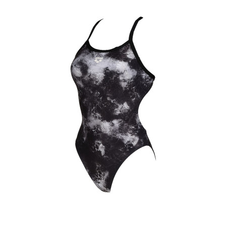 Vente Privée Arena Mai 2025 - WOMEN'S SWIMSUIT CHALLENGE BACK ALLOVER BLACK-BLACK MULTI | Les4Nages