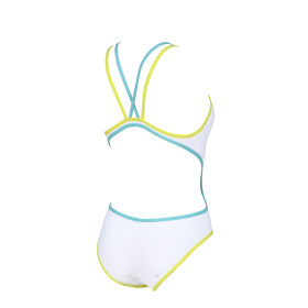 Vente Privée Arena Mai 2025 - W ARENA ONE DOUBLE CROSS BACK ONE PIECE WHITE-MARTINICA-SOFT GREEN