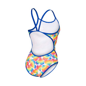 Vente Privée Arena Mai 2025 - WOMEN'S ARENA PRIDE SWIMSUIT SUPER FLY B NEON BLUE-WHITE MULTI